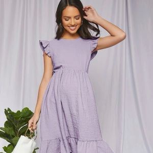 Maternity Butterfly Sleeve Dress